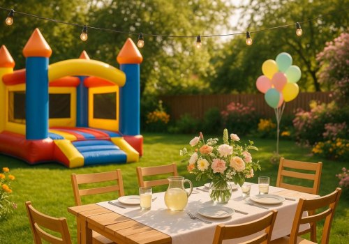 Garden and Patio Décor Ideas for Outdoor Events With Bounce House Rentals